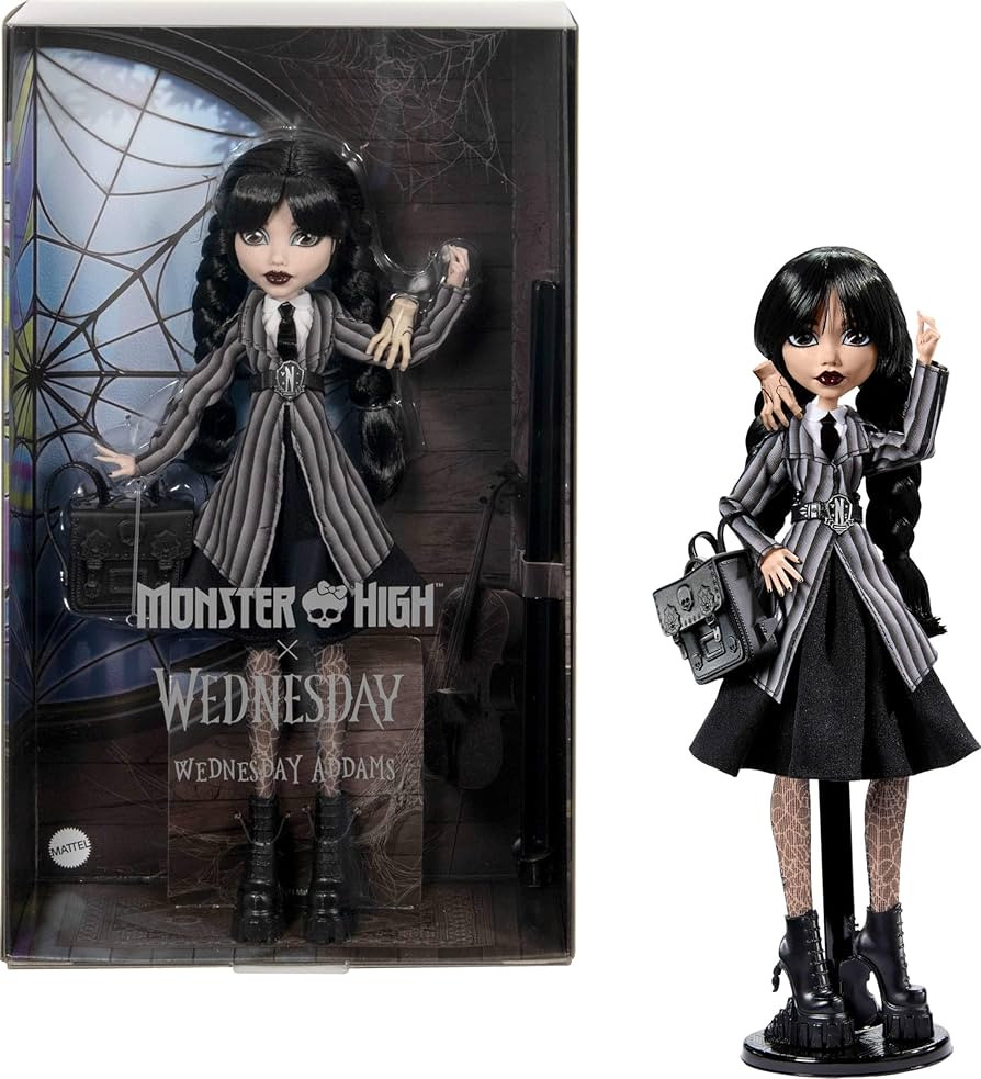 Monster High Wednesday Doll and Accessories, Wednesday Addams Collectible in Nevermore Academy Un... | Amazon (CA)