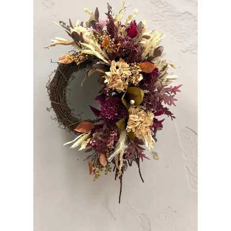 Fall Wreath for Front Door,21"W x 25"H,Fall Purple Wreath,Trendy Fall Wreath,Farmhouse Fall Wreath | Walmart (US)