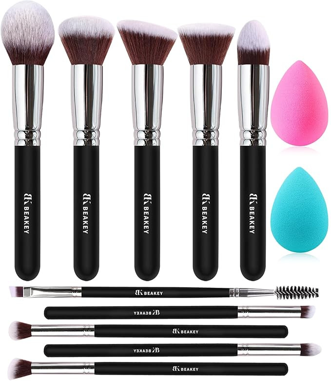 BEAKEY Soft Make up Brushes, Gentle on Skin, Effective Application - 12Pcs Premium Makeup Brush S... | Amazon (US)