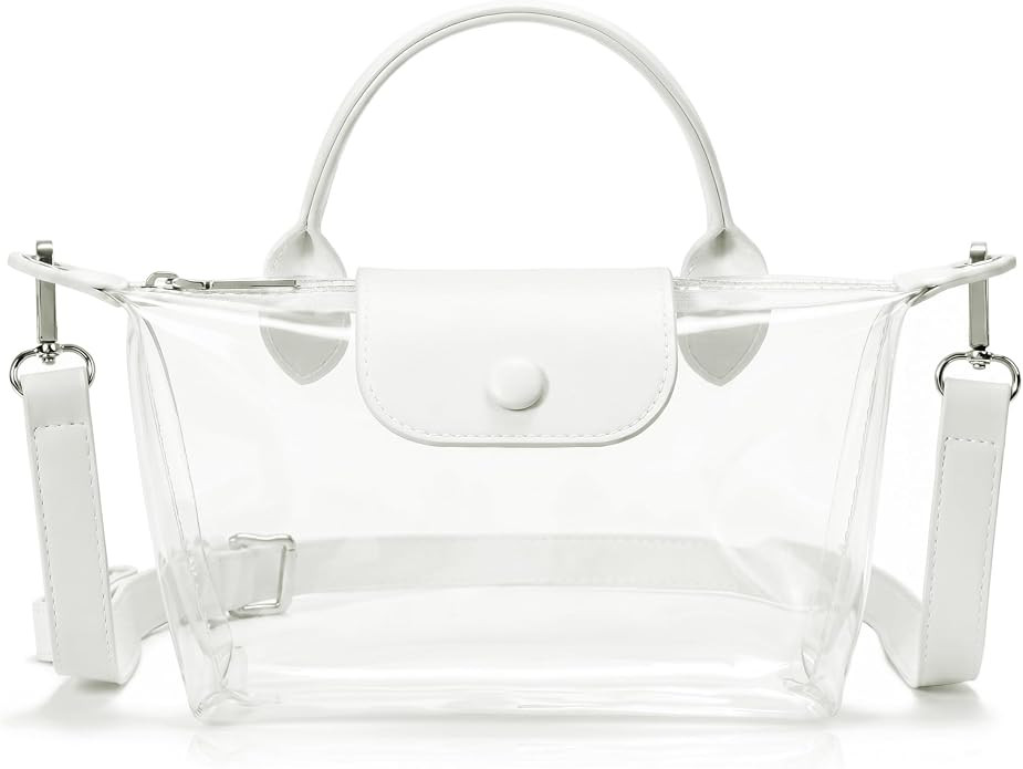 Fashion Mini Crossbody Bag,Clear Handbags Purses with Adjustable Strap for Women, Ladies Shoulder... | Amazon (US)