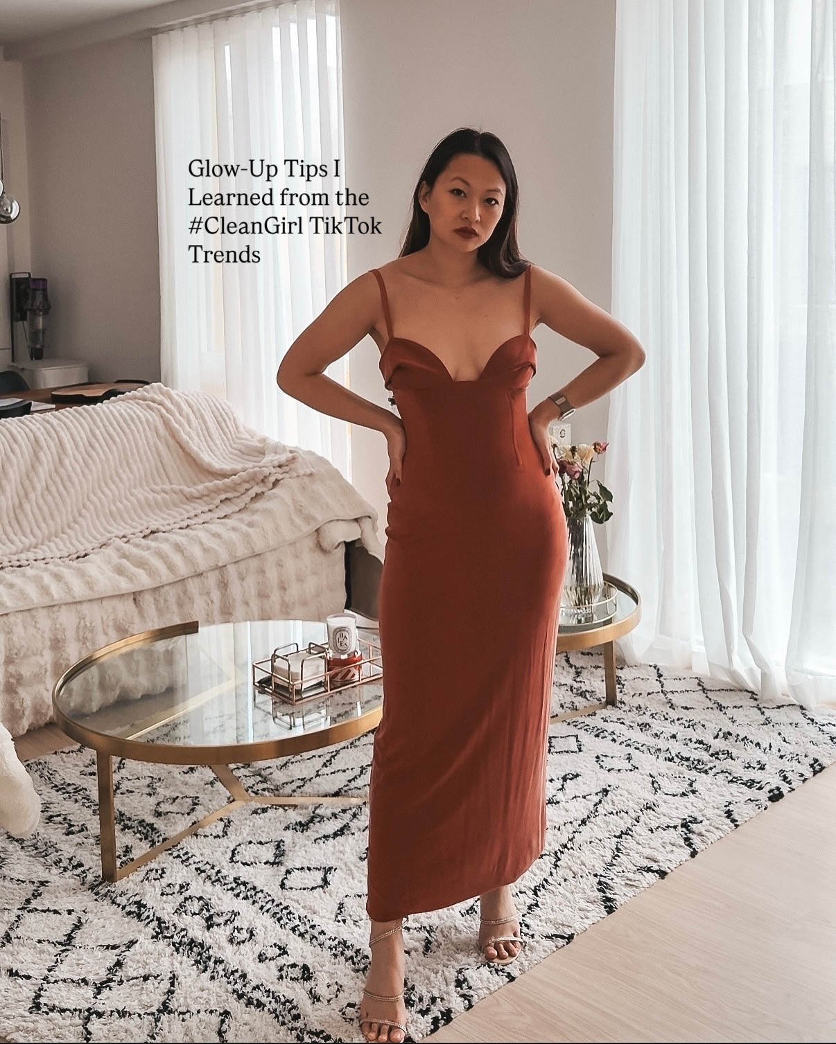 Glow-Up Tips I Learned from the #CleanGirl & #SelfCare TikTok Trends ✨ (from someone who wasn’t considered confident growing up—proof in the last pic 👀) 

1. Face – Korean skincare is the secret. Double cleanse (hands only—ditch makeup wipes!) and wear SPF daily. Consistency = glow. 

2. Hair – Brush, massage, and oil post-wash. Skip cheap shampoos—Kérastase or Ouai will change your hair. 

3. Body – No gym? Walk 10k steps daily. Gym? 3x cardio + 2x yoga/Pilates a week.

4. Hygiene – Brush teeth for 2 mins minimum (obvs twice a day), visit dentist every 6m’s (oral hygiene is so important, having bad teeth can really affect confidence), exfoliate, and clean your makeup brushes—dirty brushes = breakouts. 

5. Style – Manicured nails = confidence. Capsule wardrobe: smart coat, black/white tees, tailored trousers, perfect jeans + statement accessories. 

6. Food – Japanese diet + homemade tacos on repeat. 

Start small & consistency is everything! 💫 #GlowUp #SelfCare #pinterestaesthetic