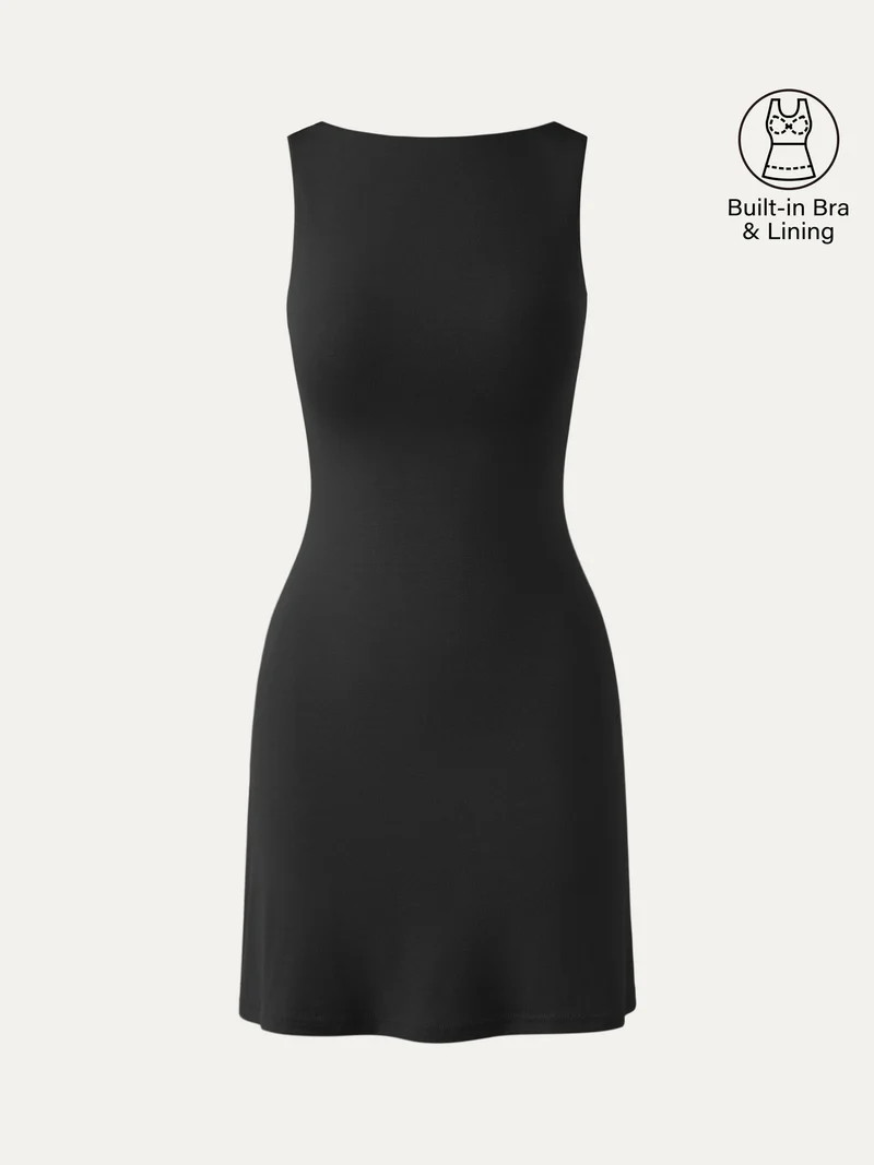 Cooling Open Back Bandless Bra Mini Dress | OGLmove
