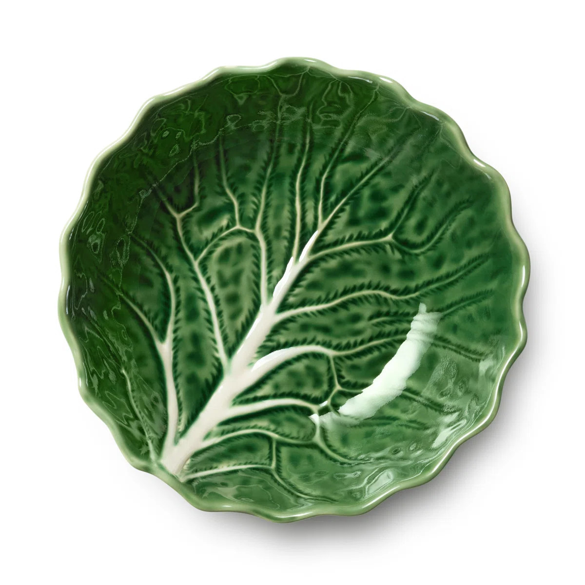 Le Jardin Cabbage 3-D Set of 4 Soup Bowls 8.5" x 2.75" – Sculpted Green Stoneware Leaf Bowl –... | Wayfair North America