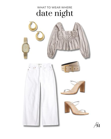 Date night outfit idea. I love these wide leg jeans from Abercrombie! Pair it with a cute satin top for a date night look. 

#LTKbeauty #LTKstyletip #LTKSeasonal
