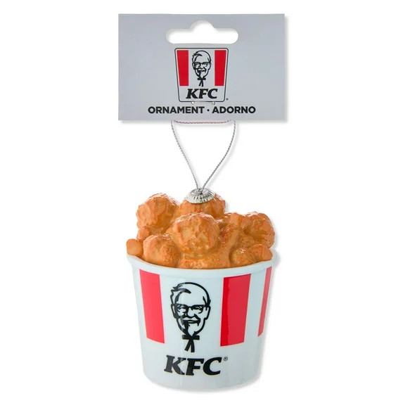 KFC Chicken Bucket Decoupage Ornament, Red, by Ruz - Walmart.com | Walmart (US)