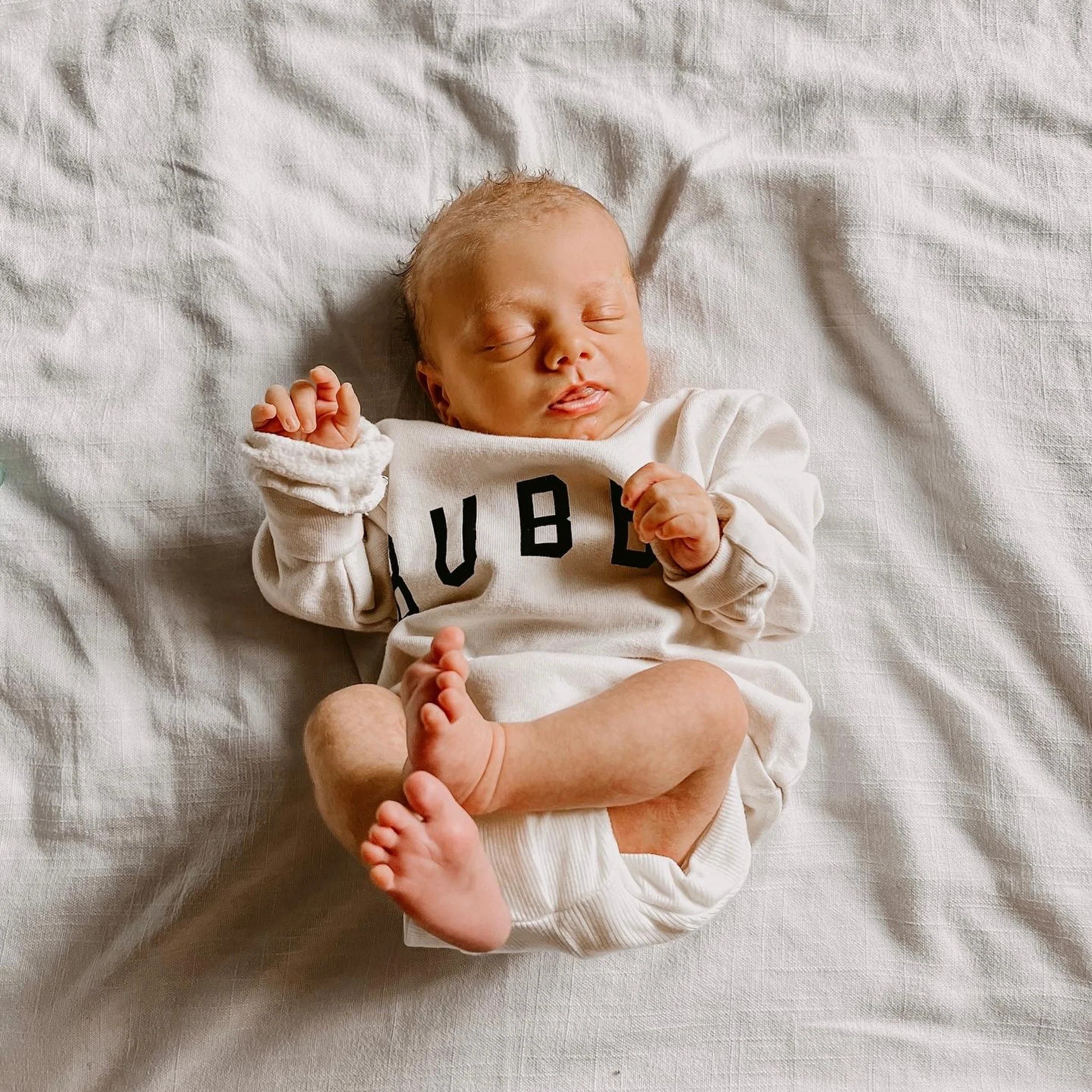 Baby Bubby Everyday Boys Sweatshirt in Powder Color | Ford and Wyatt