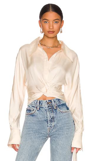 Mila Blouse in Champagne | Revolve Clothing (Global)