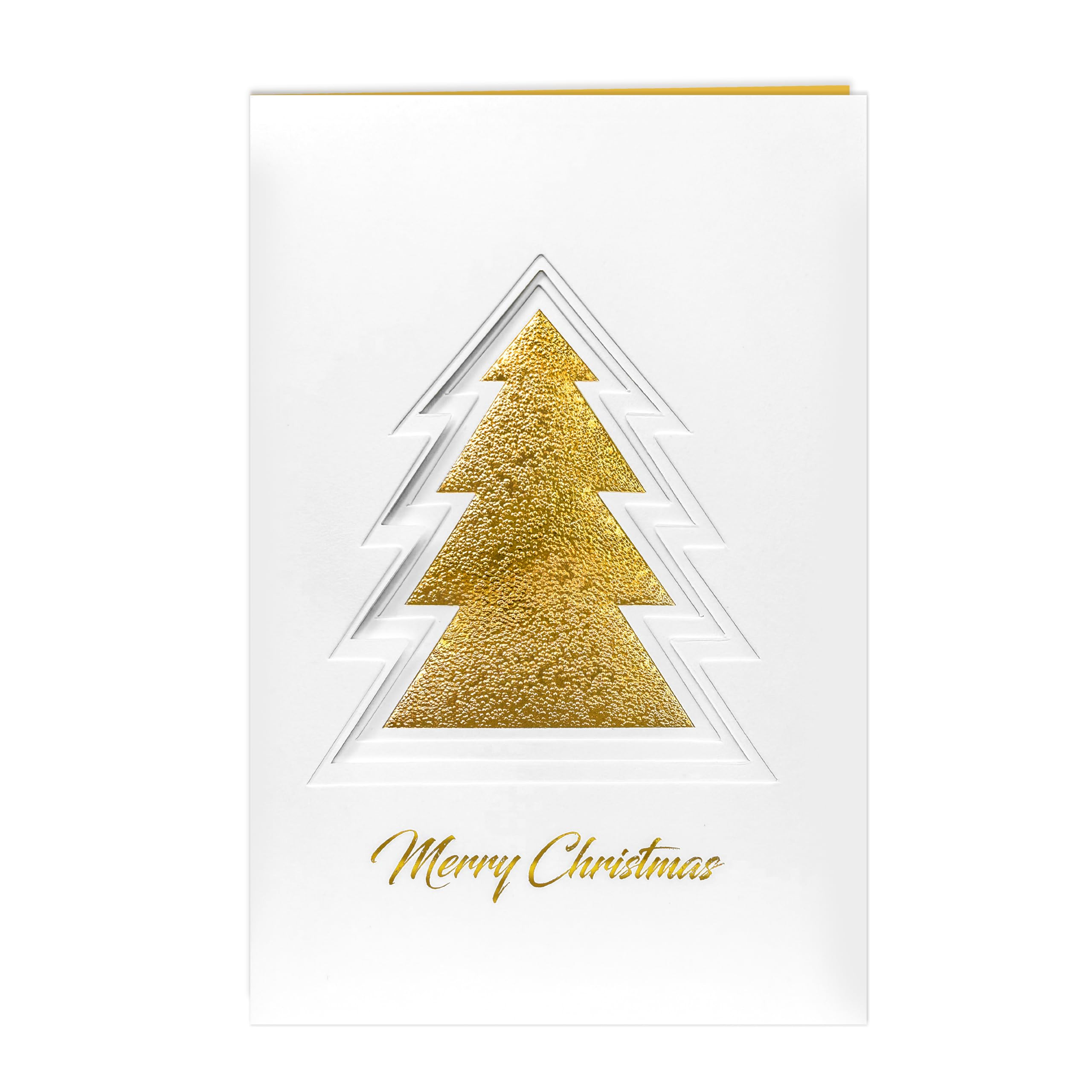 12 Christmas Greeting Cards with Gold Foiling Xmas & Embossing,3D die-cut Christmas tree featurin... | Amazon (US)