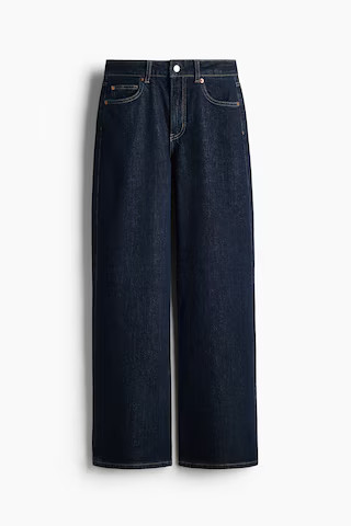 H & M - Harper High Rise Wide Leg Jeans - Dark Denim Blue | H&M (US, CA, MX)