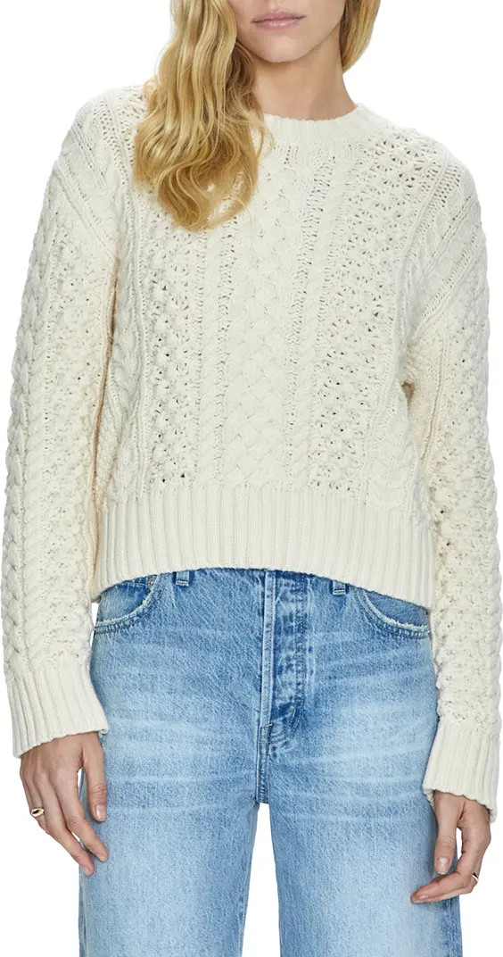 Quinn Mixed Stitch Cotton Blend Sweater | Nordstrom