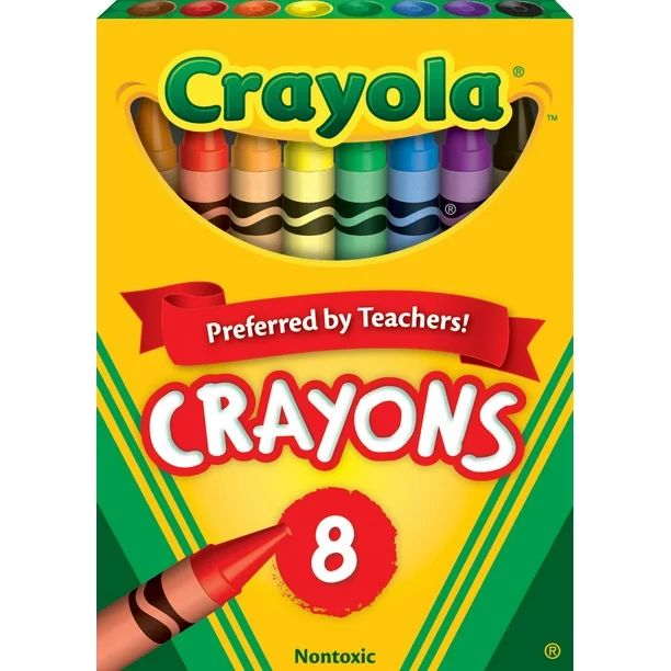 Crayola Classic Crayons, Back to School Supplies for Kids, 8 Ct, Art Supplies | Walmart (US)
