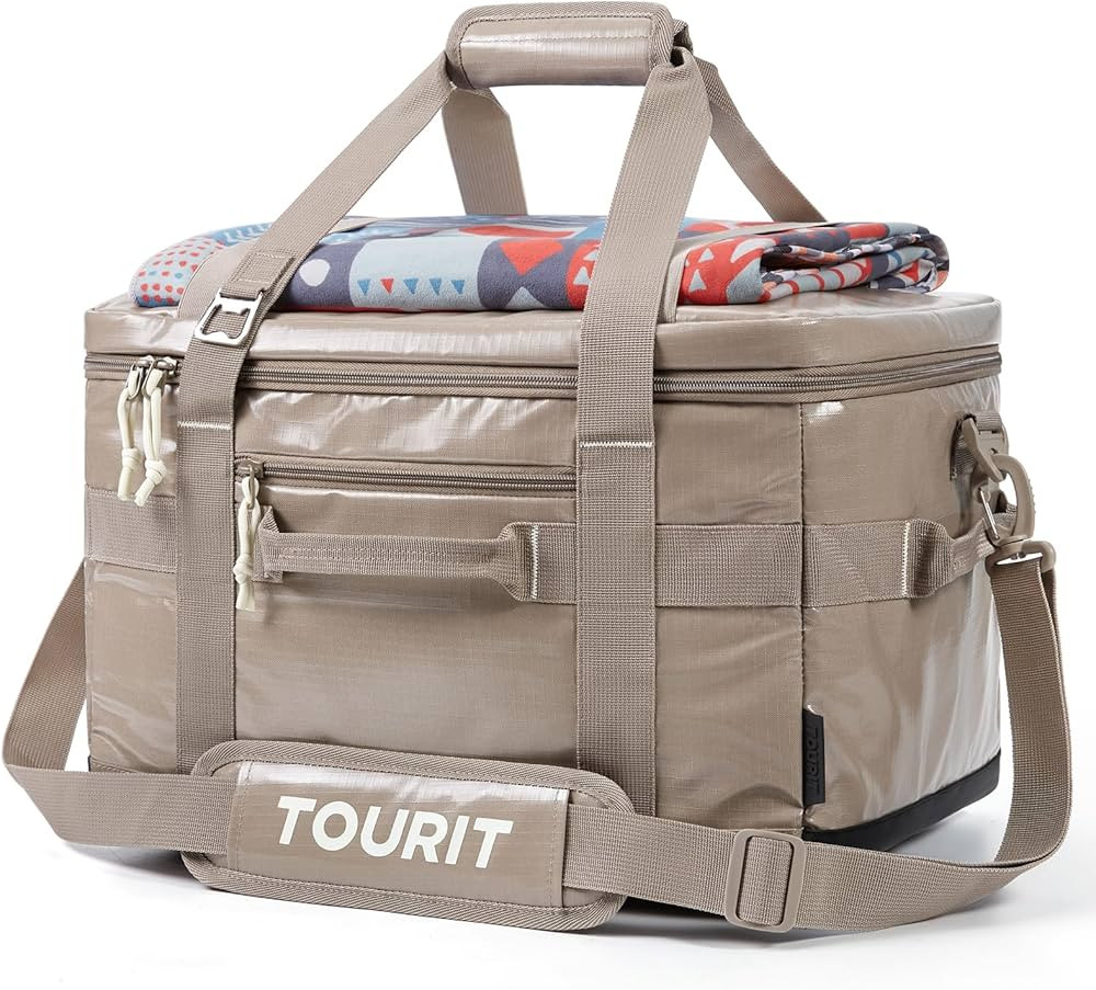 TOURIT Soft Sided Cooler Bag Insulated 30/48/60 Cans, Large Collapsible & Leakproof Ice Chest for... | Amazon (US)
