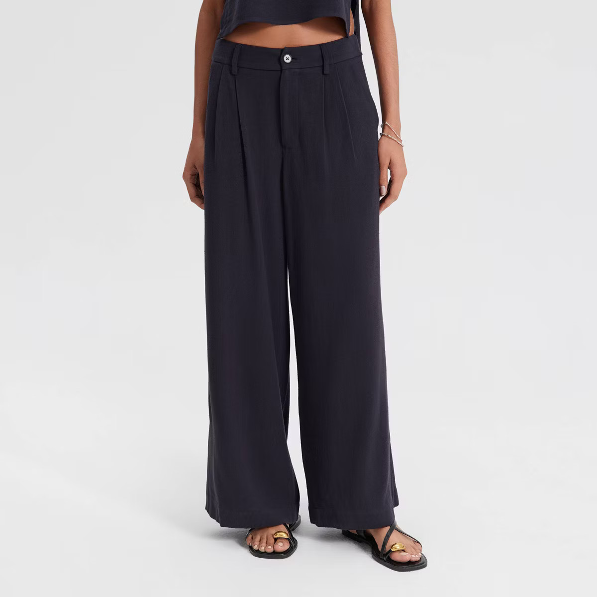 Women's Wide Leg Pleated Palazzo Pants - A New Day™ | Target