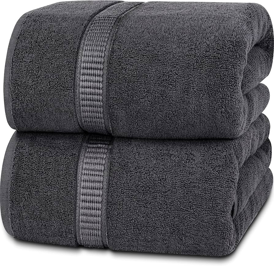 Utopia Towels - Luxurious Jumbo Bath Sheet (35 x 70 Inches, Grey) - 600 GSM 100% Ring Spun Cotton... | Amazon (CA)