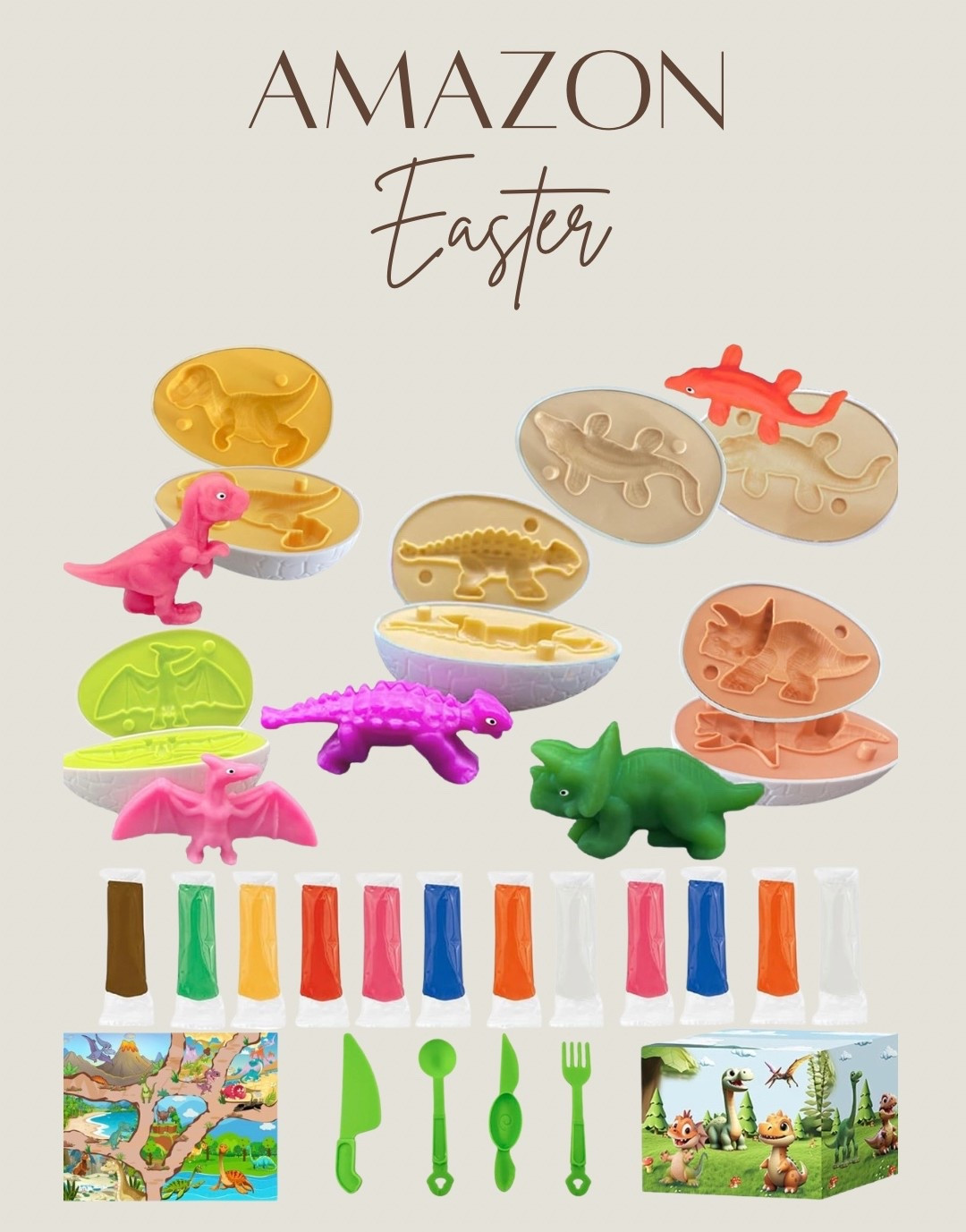 These dinosaur eggs for play dough are so fun for Easter baskets! Toddler Easter basket, boy Easter basket, Easter basket ideas

#LTKmomlife #LTKKids #LTKBaby