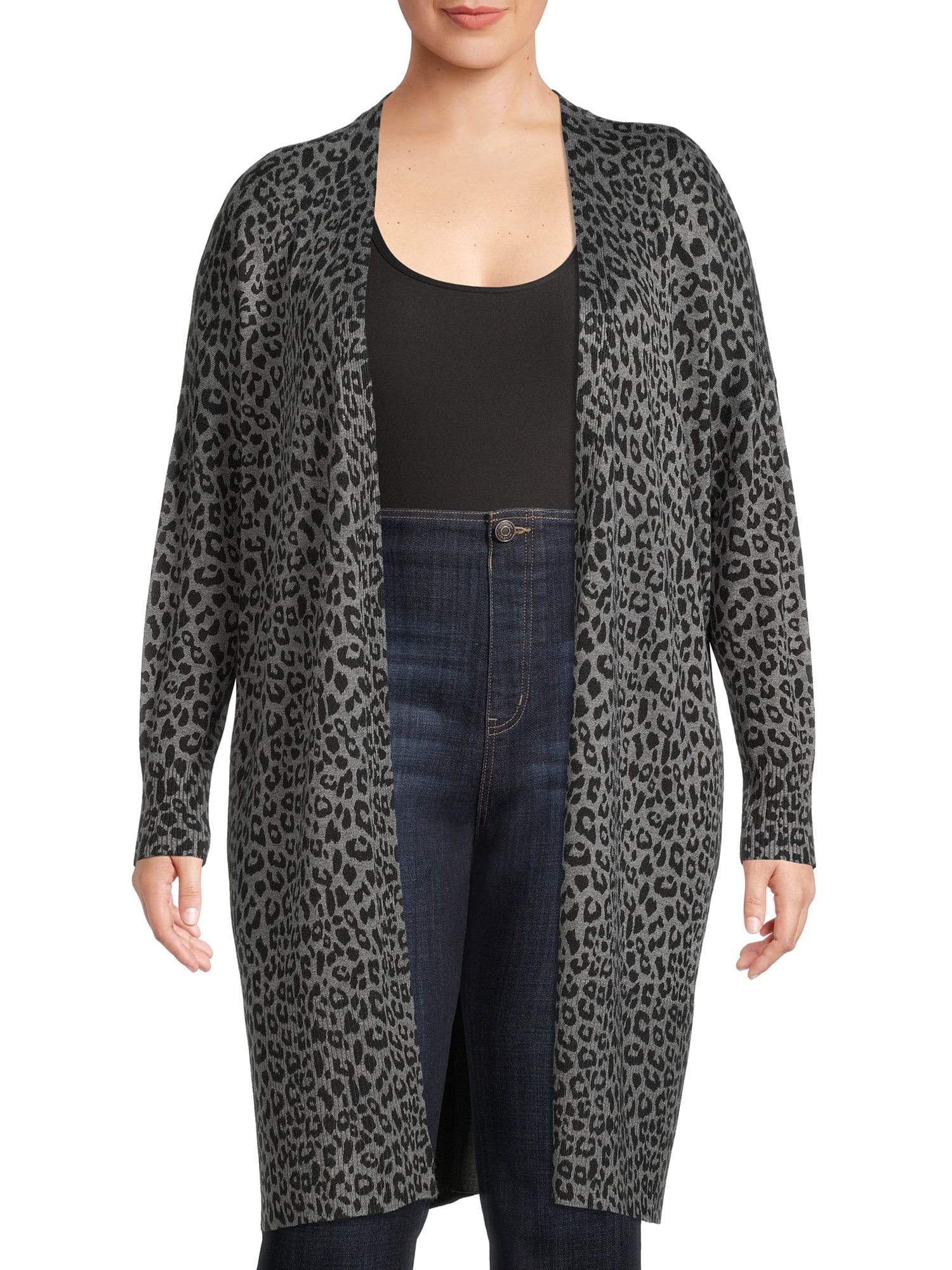Terra & Sky Women's Plus Size Printed Cardigan Sweater | Walmart (US)