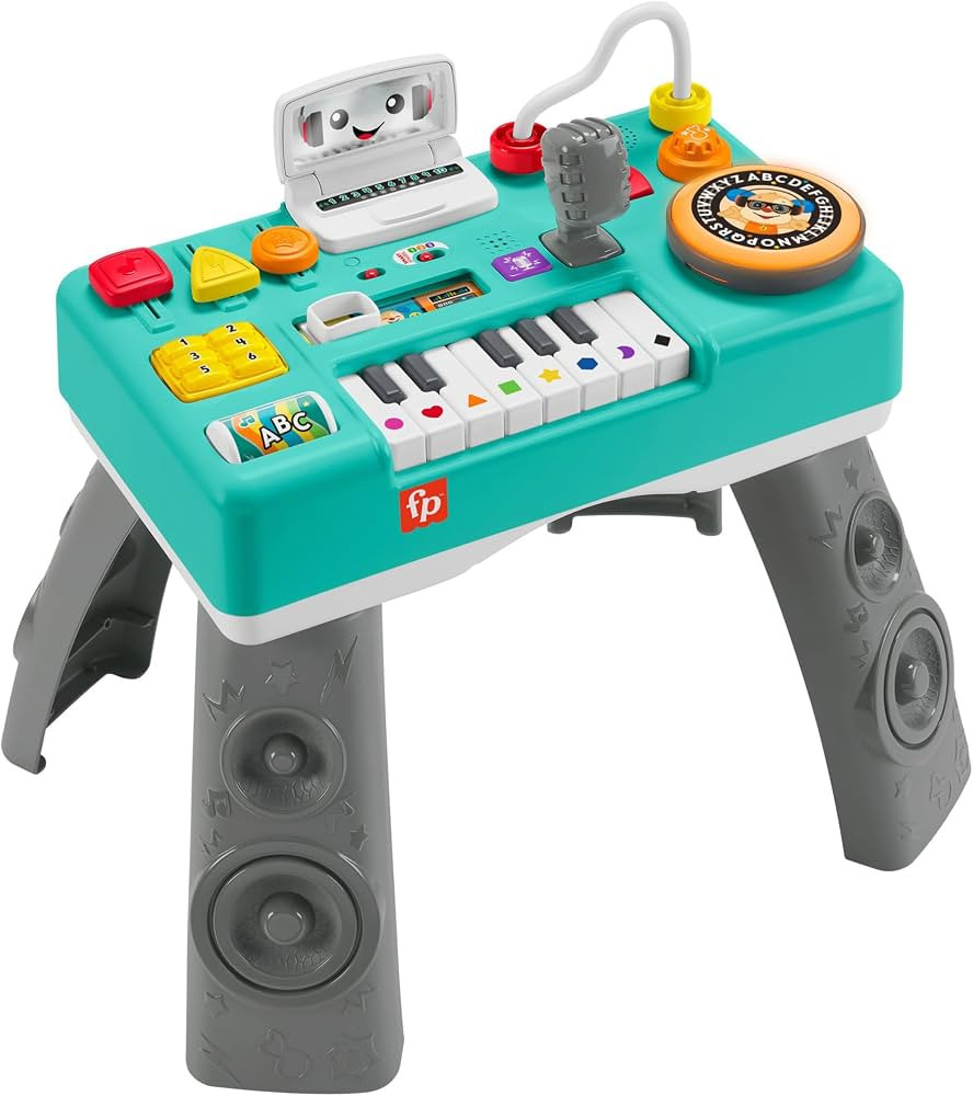 Amazon.com: Fisher-Price Learning Fun DJ Game Table - Musical Learning Toy with 3 Piano Play Mode... | Amazon (US)
