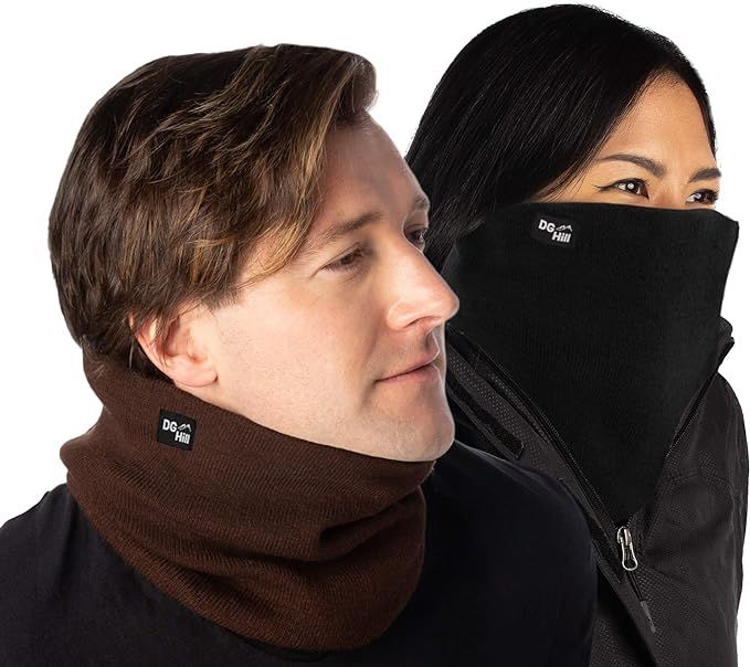 DG Hill Neck Warmer - 2 Pack Face Mask for Cold Weather - Neck Gaiter for Men Women Thick Thermal... | Amazon (US)