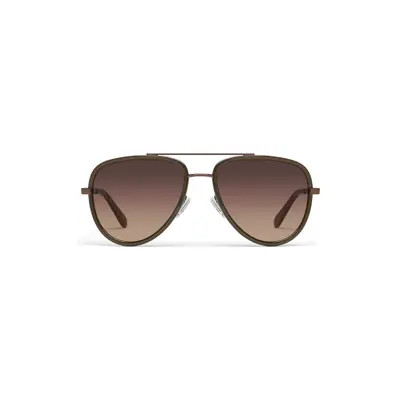 QUAY x Maluma All In 52mm Mini Aviator Sunglasses in Doe/Brown Fawn at Nordstrom | Nordstrom