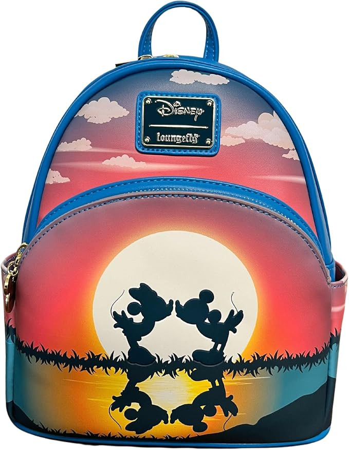 Loungefly Exclusive Mickey and Minnie Forever Glow in the Dark Double Strap Shoulder Bag | Amazon (US)