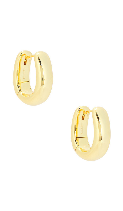 SHASHI Maxine Large Hoop in Metallic Gold. | Revolve Clothing (Global)