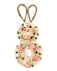 24in Wood Curl Rabbit Wreath | Easter | Marshalls | Marshalls