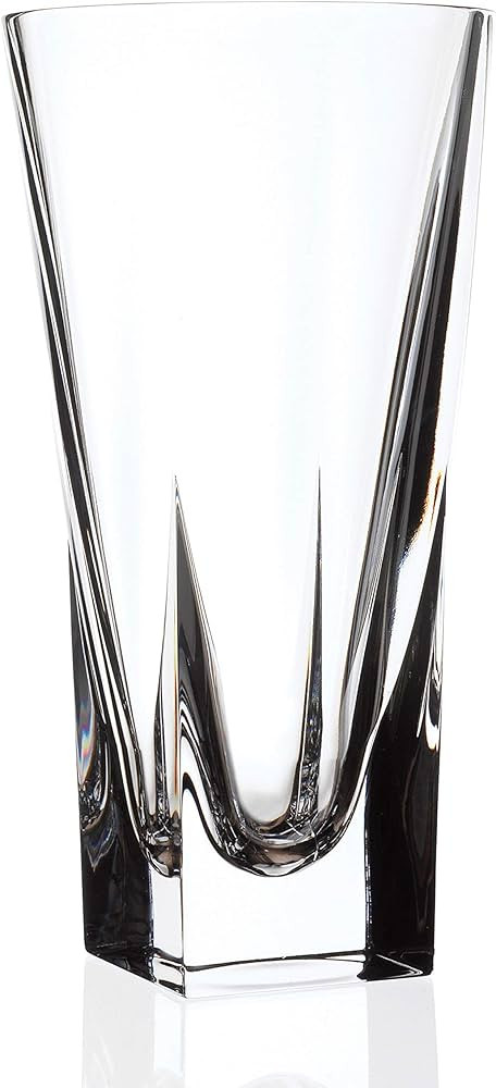 Barski Vase - Square Bottom - Round Opening Glass Vase - for Flowers - Roses - Glass Crystal - 10... | Amazon (US)