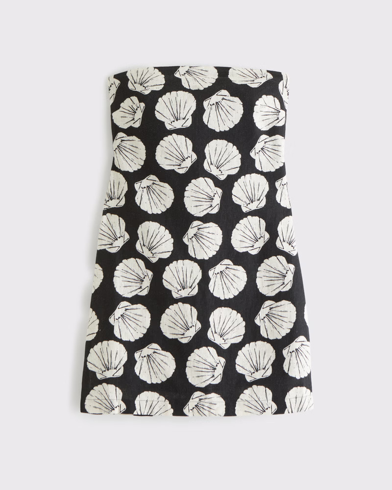 The A&F Scarlett Strapless Linen-Blend Skort | Abercrombie & Fitch (US)