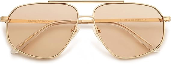 SOJOS Retro Hexagon Aviator Sunglasses for Women Men Trendy Vintage UV400 Protection Shades SJ120... | Amazon (US)