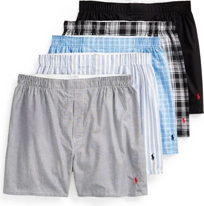 Assorted 5-Pack Woven Cotton Boxers | Nordstrom