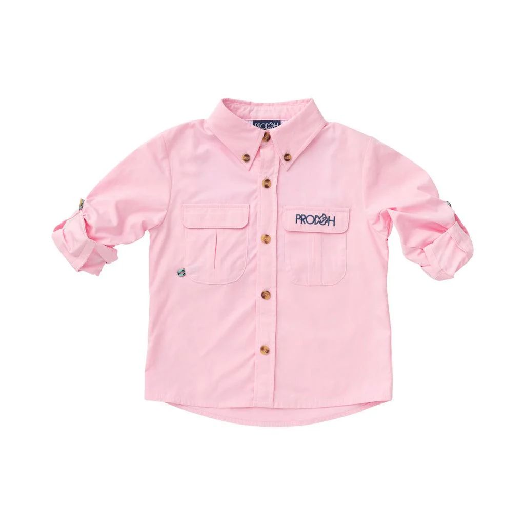 Founders Kids Fishing Shirt in Pink | PRODOH