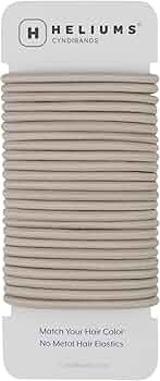 Cyndibands Ash Blonde No-Metal 4mm 1.75 Inch Elastic Hair Ties Color Match Ponytail Holders - 24 ... | Amazon (US)