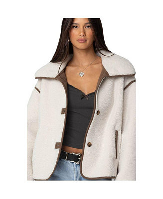 Women's Frost Oversized Faux Shearling Jacket | Macy's