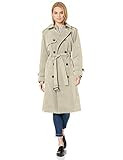 LONDON FOG Women's Plus Size Double-Breasted 3/4 Length Belted Trench Coat, Stone, 3X | Amazon (US)