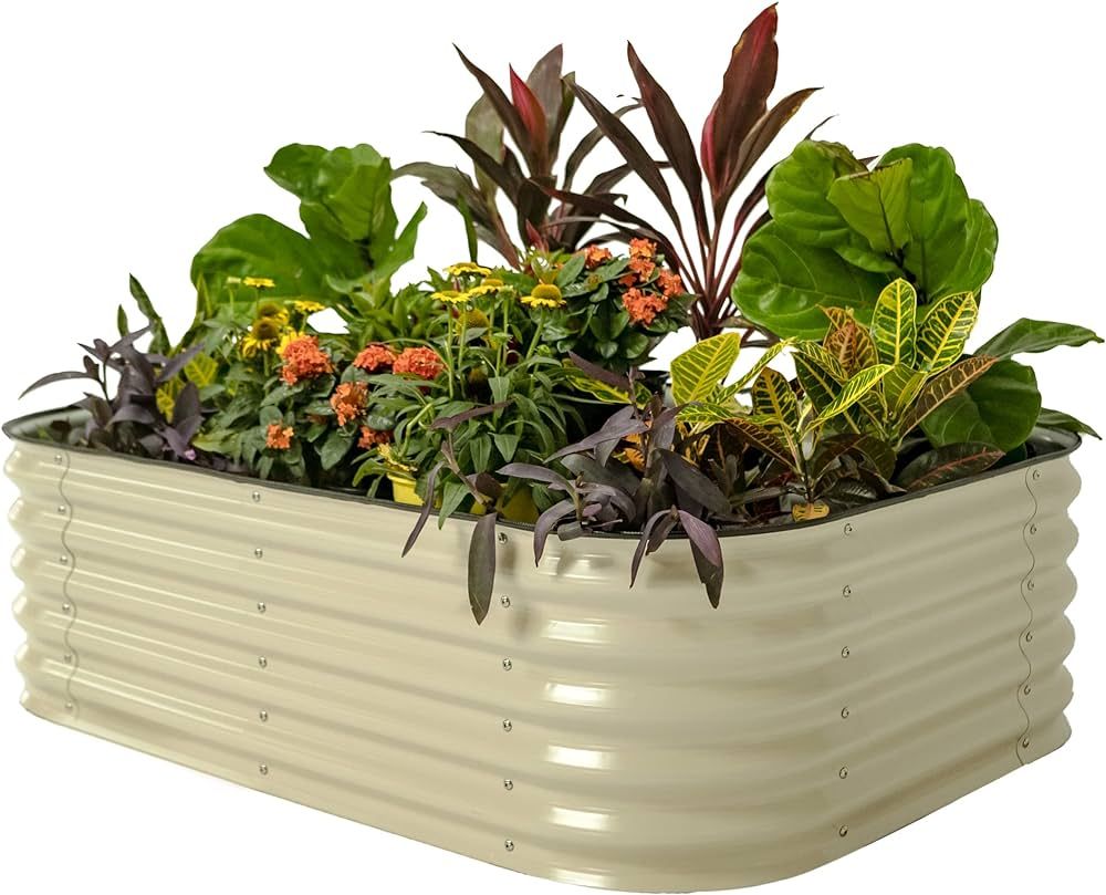 Vego garden Raised Garden Bed Kits, 17" Tall 6 in 1 Modular Metal Raised Planter Bed for Vegetabl... | Amazon (US)