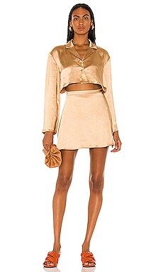 L'Academie Sashie Dress in Brown from Revolve.com | Revolve Clothing (Global)