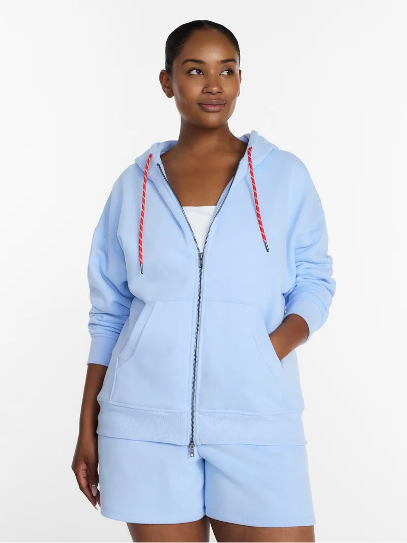 Athletic Works Women's and Women's Plus Full Zip Fleece Hoodie, Sizes XS-4X | Walmart (US)