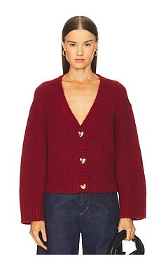 BLANKNYC Cropped Cardigan in Crimson Crest from Revolve.com | Revolve Clothing (Global)