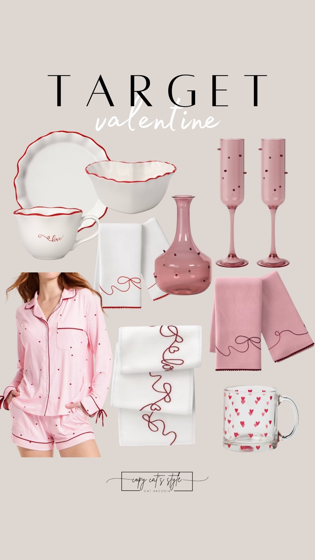 Target Valentine’s Day finds. Target pajamas, glassware, linens, cups, and more. 

#LTKHome #LTKSeasonal #LTKFindsUnder50
