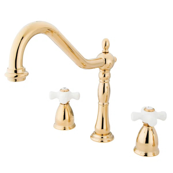 Kingston Brass Heritage Double-Handle Widespread Kitchen Faucet | Wayfair North America