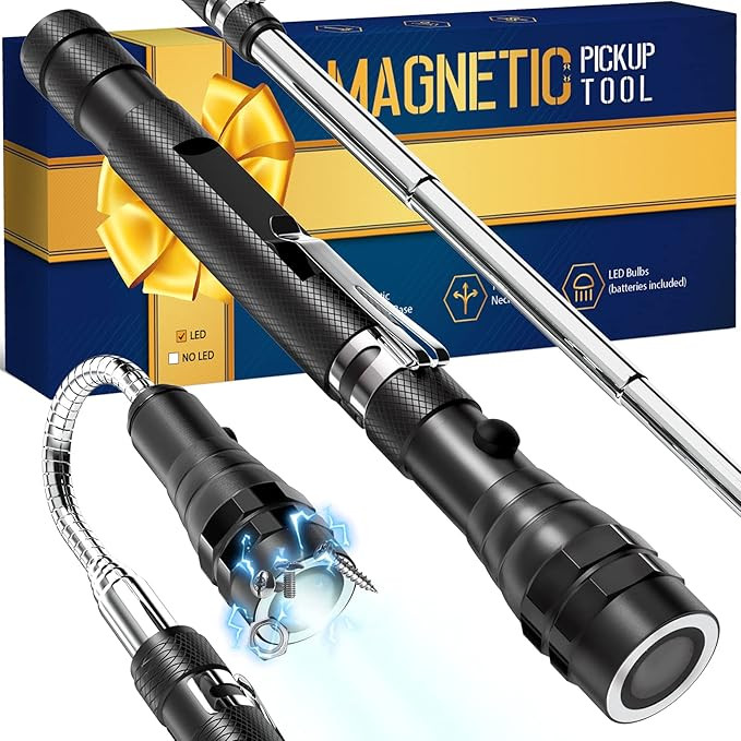 Gifts for Men on Fathers Day Dad Gifts from Wife Daughter Kid, Magnetic Tool Pickup with LED Ligh... | Amazon (US)