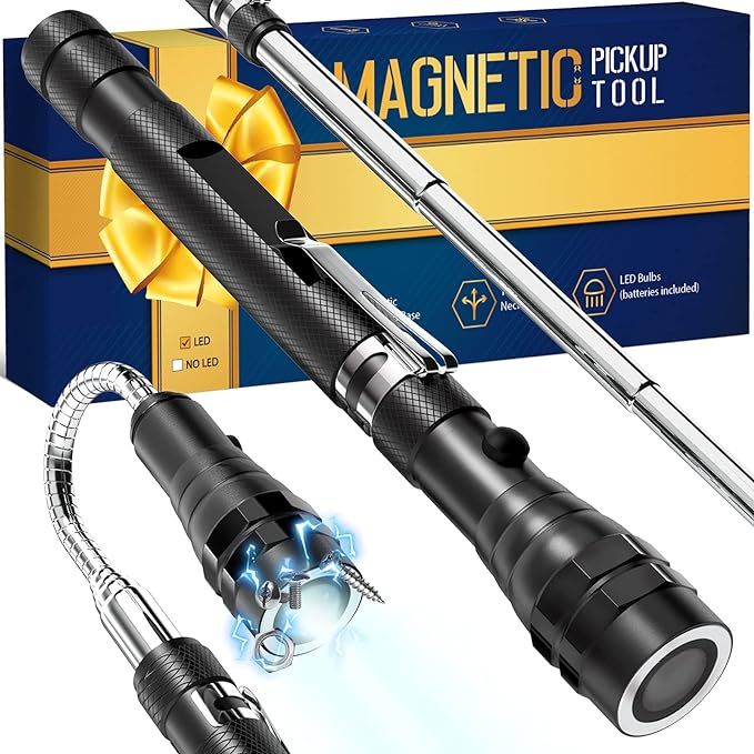 Gifts for Men on Fathers Day Dad Gifts from Wife Daughter Kid, Magnetic Tool Pickup with LED Ligh... | Amazon (US)