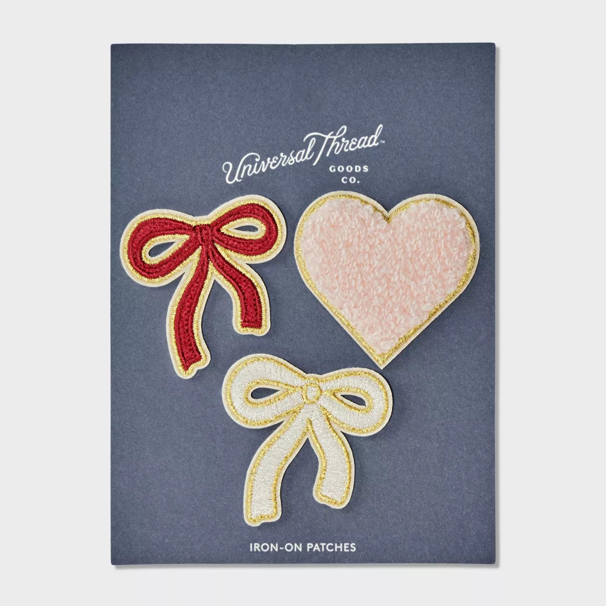 Heart and Bows Patch Set 3pc - Universal Thread™ Multicolor | Target