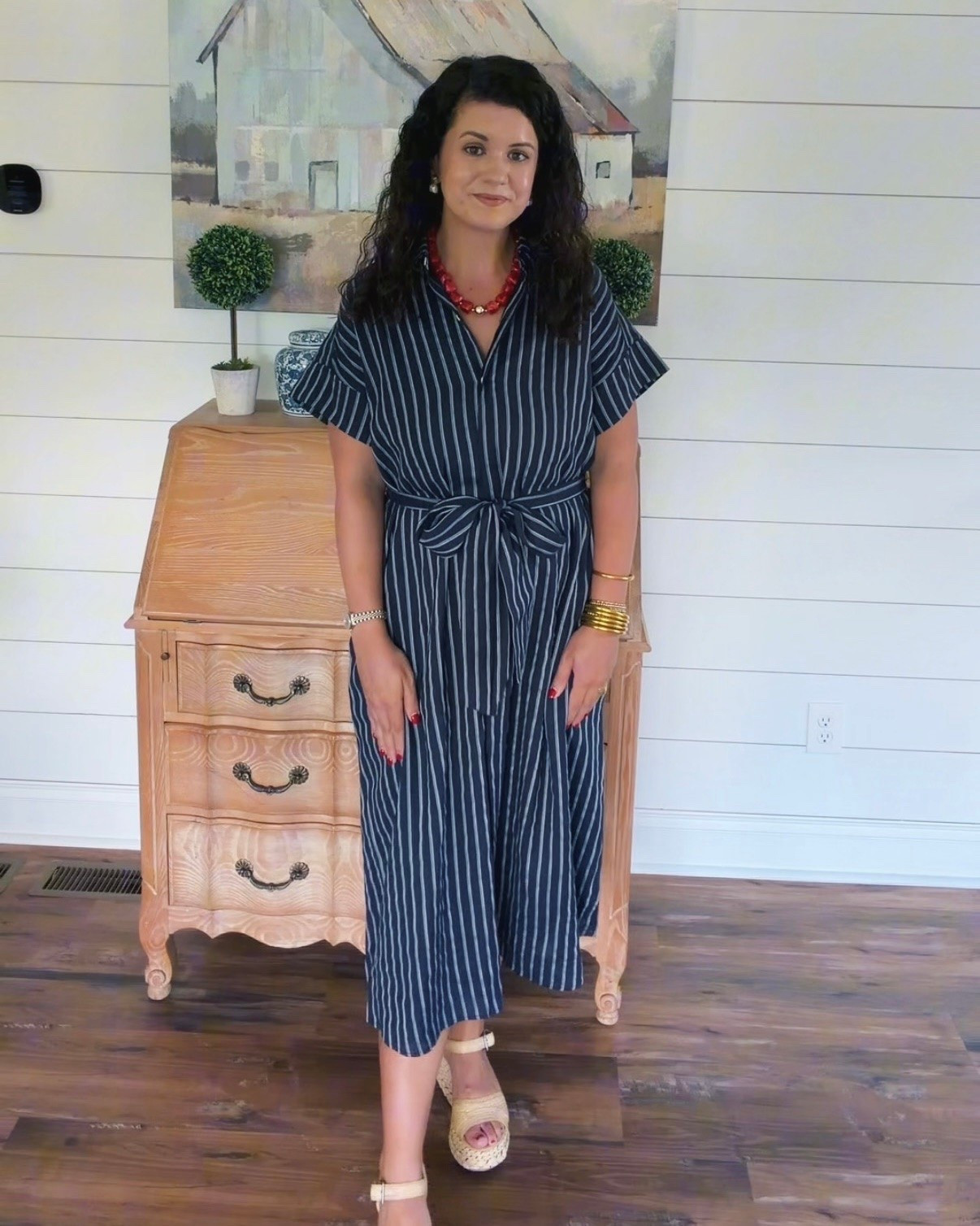 🇺🇸 Red, white, and blue Americana vibes all summer long as we celebrate America’s 250th ❤️🤍💙

I’m loving these classic summer dresses lately!!!

💙 This navy striped midi dress is made from linen, which I love for summer! It’s lightweight, breathable, and the classic stripe is something you’ll reach for year after year!!

Classic, timeless pieces that never go out of style🇺🇸✨ 

#AmericanaStyle #RedWhiteAndBlue #SummerStyle #ClassicFashion #AmericanaVibes #CottonDress #LinenDress #SummerOutfits #summerstyle #summerdresses #duffieldlane #timelessfashion #southernstyle #dress #dresses #dresslover #spring #springstyle #springfashion #springdress #sundaystyle #churchoutfit #ootd #momstyle #femininefashion #outfitinspo #summer #summerstyle #summerfashion #summerdress #babyshower #style #fashion #church #brunch #preppy #preppystyle #grandmillenial #grandmillenialstyle #ladies #ladiesfashion #ladiesstyle #classic #classicstyle #chic #timeless #timelessstyle #momlife #momfit #momoutfit #momstyle #everydaystyle #naturalfiber #lowtox #cotton #ladiesstyle #ladieswear #ladiesdress @Duffield Lane

#LTKootd #LTKgrwm #LTKSeasonal