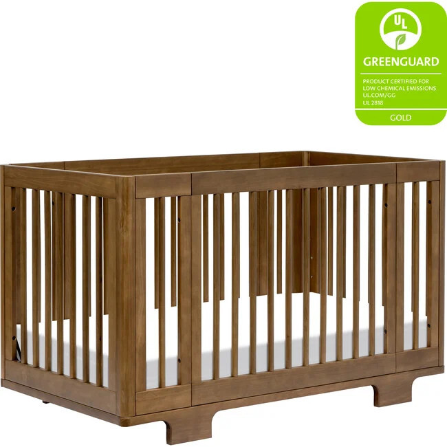 Babyletto | Yuzu 8-in-1 Convertible Crib w/ All-Stages Conversion Kits, Natural Walnut (Brown) | Maisonette | Maisonette