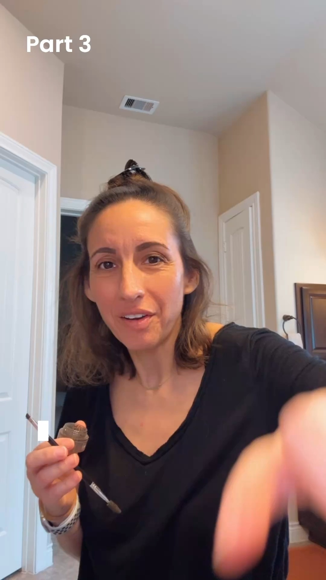 Hi! Chatting plus filling in my eyebrows. I love this product. 
Then time to style my post workout hair. 
Plus primer for my makeup  


#LTKOver40 #LTKBeauty #LTKstorytime