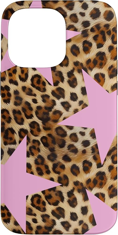 iPhone 14 Pro Max Cheetah Leopard Cute Pink Star For Girl Women Case | Amazon (US)
