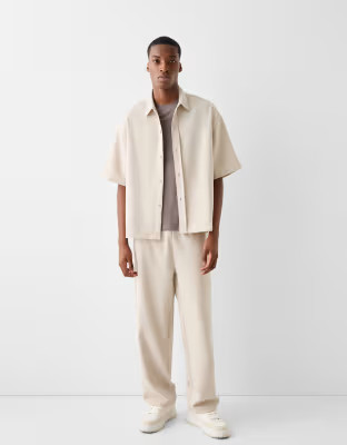 Bershka premium shirt in sand | ASOS (Global)