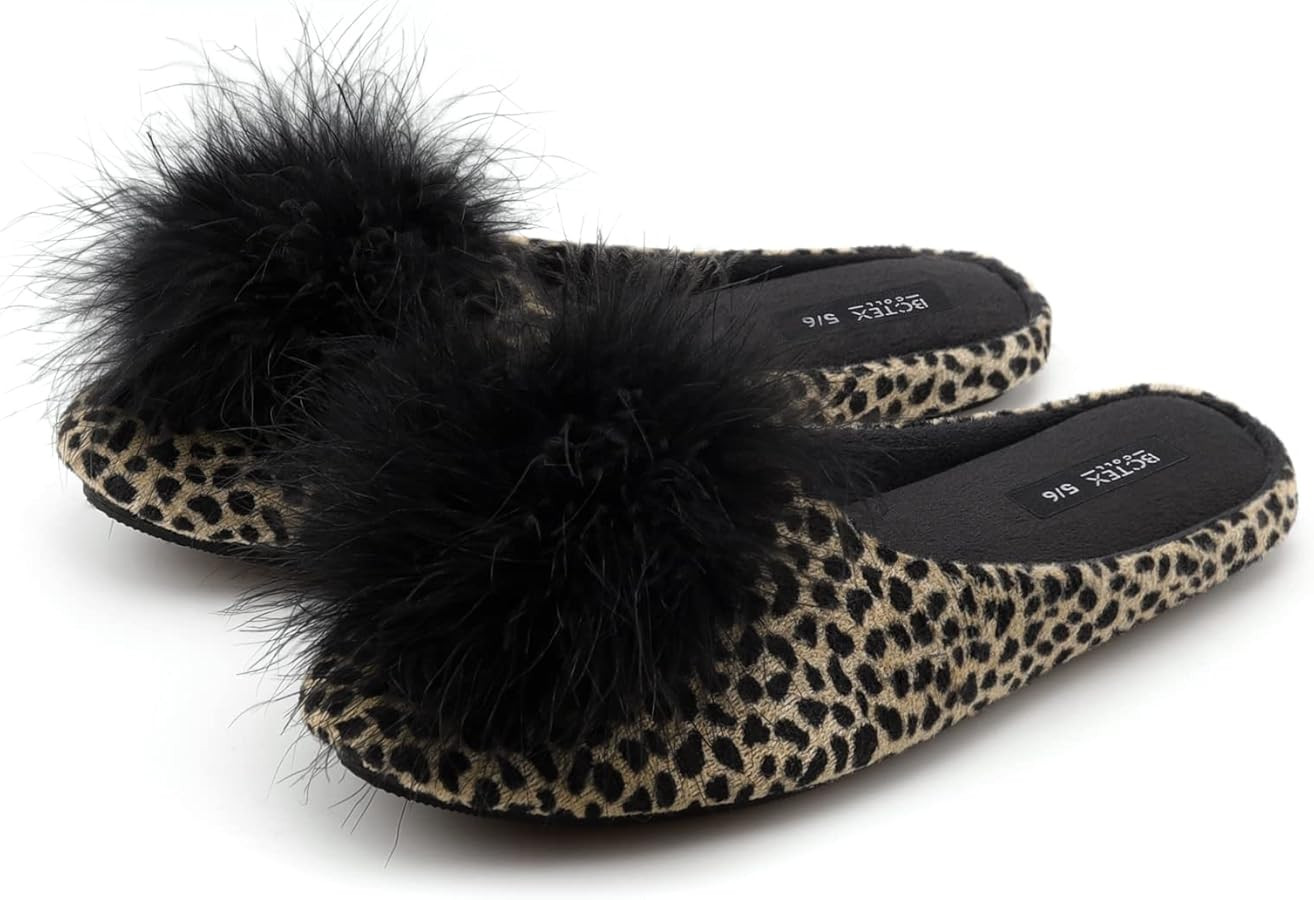 BCTEX COLL Women's Cozy Velvet Memory Foam House Slipper, Ladies Fuzzy Bedroom Slipper Non-slip S... | Amazon (US)