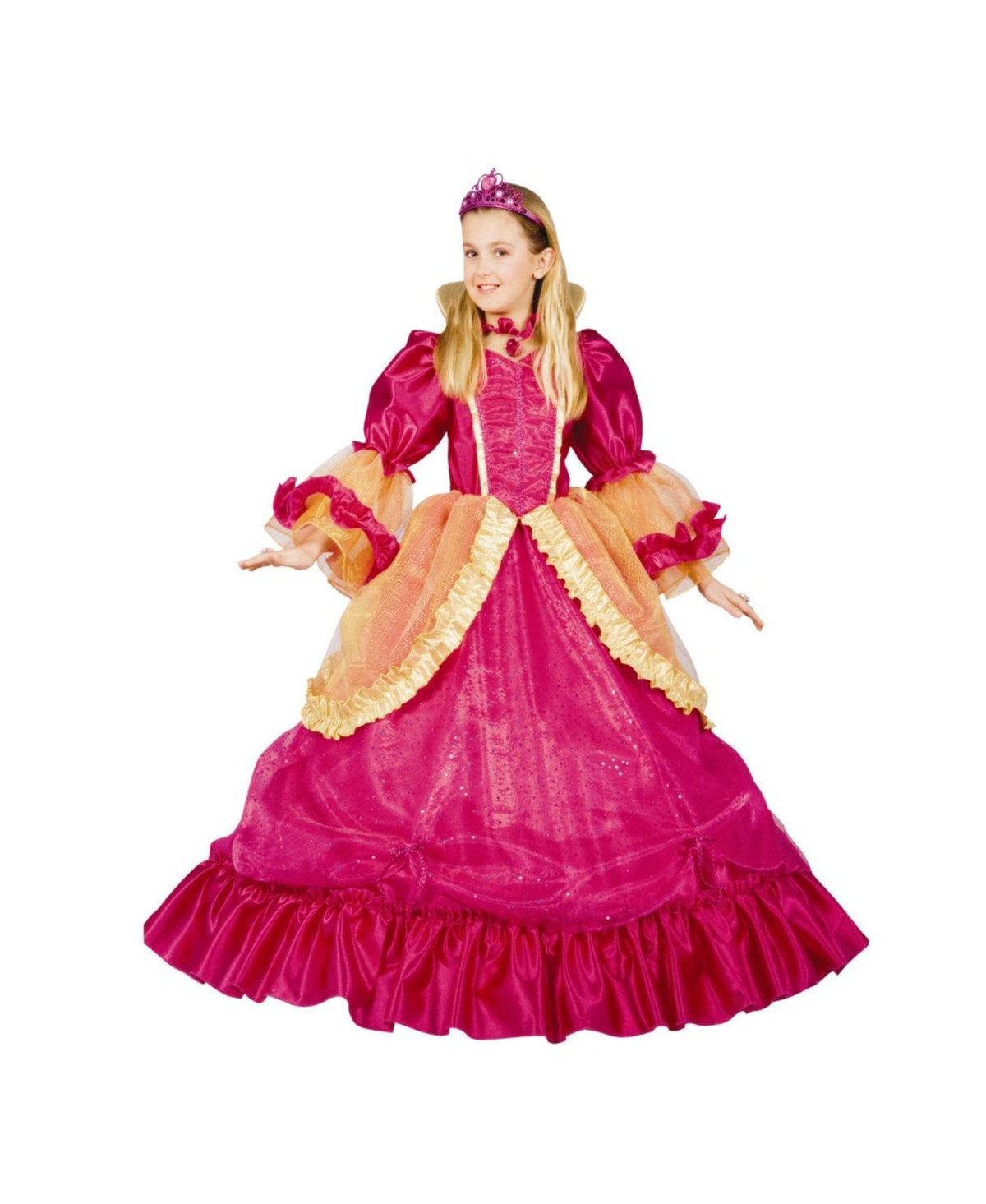 Dress Up America Pink Princess Dress & Tiara Costume - Kids Girls - Pink / Gold | Macy's